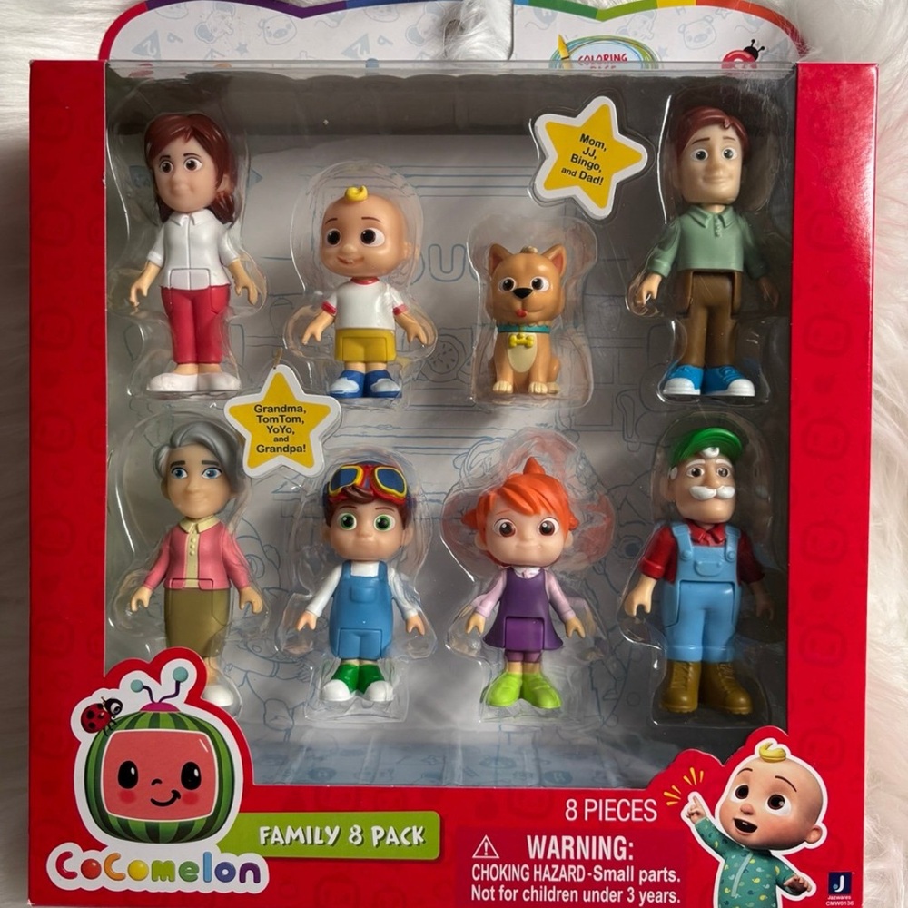 CoComelon Family 8 Pack Action Figures - Multicolor